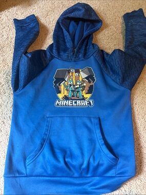 Boys' Blue Hooded Pullover Sweatshirt